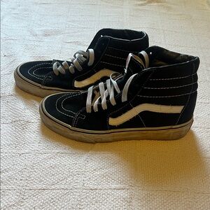 Vans Black and White High-Top Sneakers